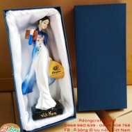 Bộ hộp có Tượng Cô gái Việt in Logo riêng làm quà tặng -Miss Việt Statue - Miss nữ sinh  quà tặng lưu niệm Việt Nam