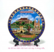 Đĩa sứ quà tặng lưu niệm hình ảnh địa danh nổi tiếng Việt Nam