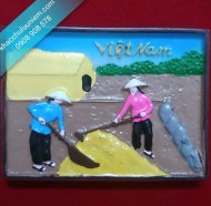 Hình phong cảnh phơi lúa Việt Nam