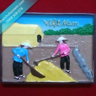 Hình phong cảnh phơi lúa Việt Nam