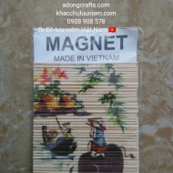 Magnet hit nam châm chất liệu mành tre in cảnh địa danh quê hương đất nước con người Việt Nam