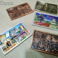 Magnet kim loại hít nam châm hình ảnh địa danh Hà Nội, Hạ Long, Nha Trang  Việt Nam - quà tặng lưu niệm Việt
