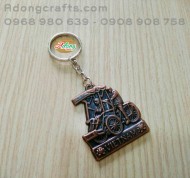 Móc khóa hình xe xích lô chất liệu kim loại biểu tượng VN souvenir keychain - Quà Tặng Lưu Niệm Việt Nam