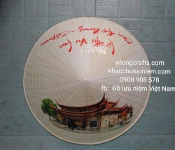 Nón lá in hình chùa mừng đại lễ Vu lan 2018